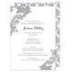 Light Grey Damask Invitations Image 4 of 7